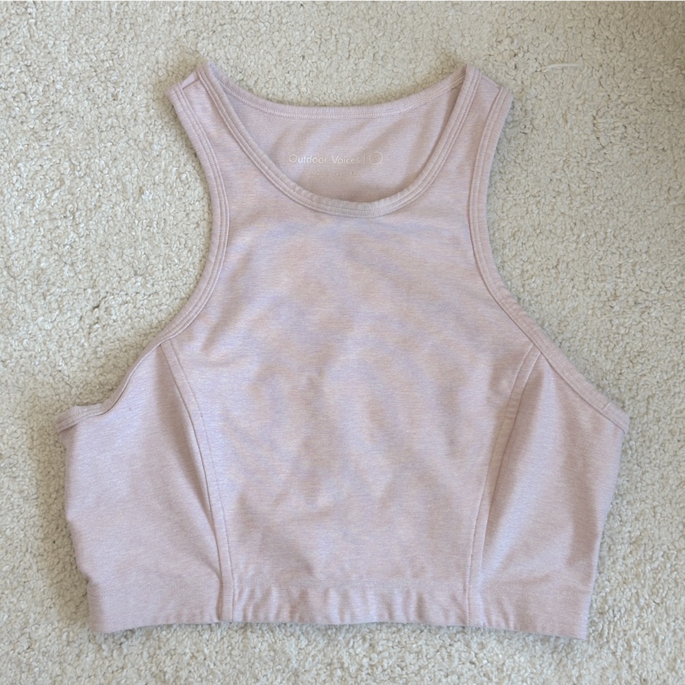 EUC OUTDOOR VOICES LAVENDER PINK CROP TOP BRA